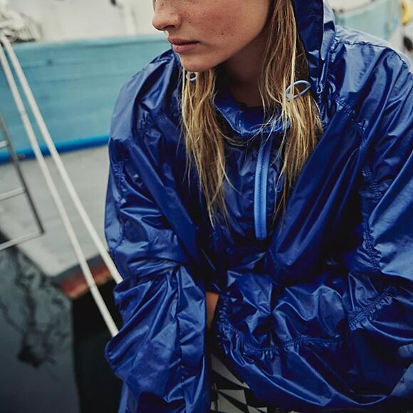 🎉LAST CHANCE🎉 FP MOVEMENT Spring Showers Packable Solid Rain Jacket / Atlantic - Picture 12 of 15